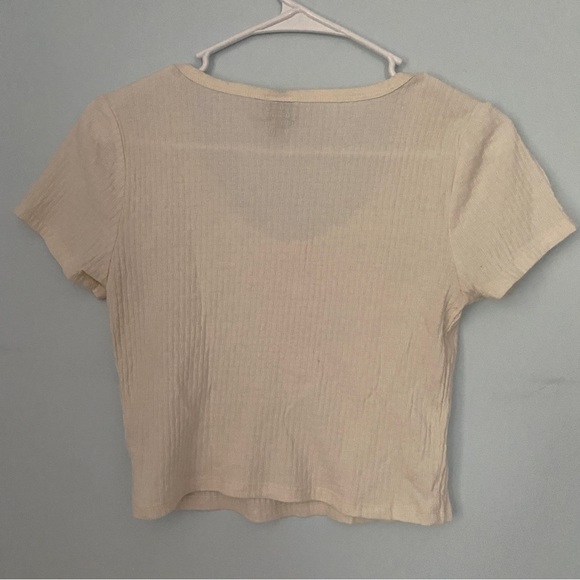Wild Fable Waffle Baby Tee Crop Top - Picture 3 of 3